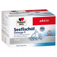 DOPPELHERZ Seefischöl Omega-3 800 mg Kapseln 240 St