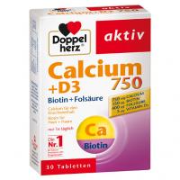 DOPPELHERZ Calcium 750+D3+Biotin Tabletten 30 St