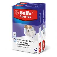 BOLFO Spot-On Fipronil 67 mg Lsg.f.kleine Hunde 2X3 St