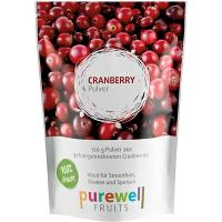 CRANBERRY Pulver von Purewell FRUITS - 120g veganes Pulver