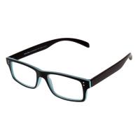STRIKE EYEWEAR Lesebrille matt schwarz - hellblau