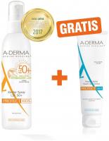 Aderma Protect Spray Kinder LSF 50+ 200 ml Spray + gratis Protect After Sun Repair 15 ml Lotion