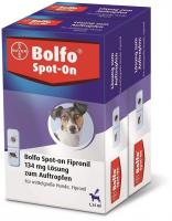 Bolfo Spot On für mittelgroße Hunde bis 20 kg 2 x 3 Pipetten