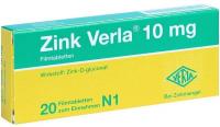 Zink Verla 10 mg 20 Filmtabletten über kaufen und sparen