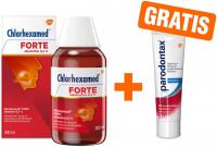 Chlorhexamed Forte alkoholfrei 0,2% 300 ml Lösung + gratis Parodontax 20 ml Zahncreme