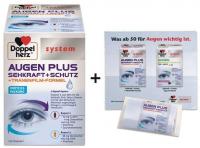 Doppelherz Augen plus Sehkraft + Schutz System 120 Kapseln + gratis Brillenputztuch Microfaser