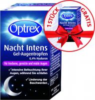 Optrex Nacht Intense Gel-Augentropfen 0,4% Hyaluron 10 ml + 1 Packung gratis