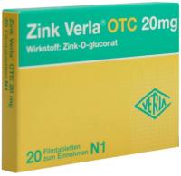 Zink Verla Otc 20 mg 20 Filmtabletten kaufen und sparen