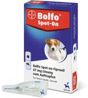 Bolfo Spot On für kleine Hunde bis 10 kg 3 Pipetten